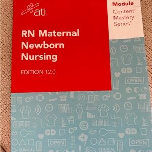 ATI RN Maternal Newborn Nursing Edition 12.0 - Red & Light Blue Cover